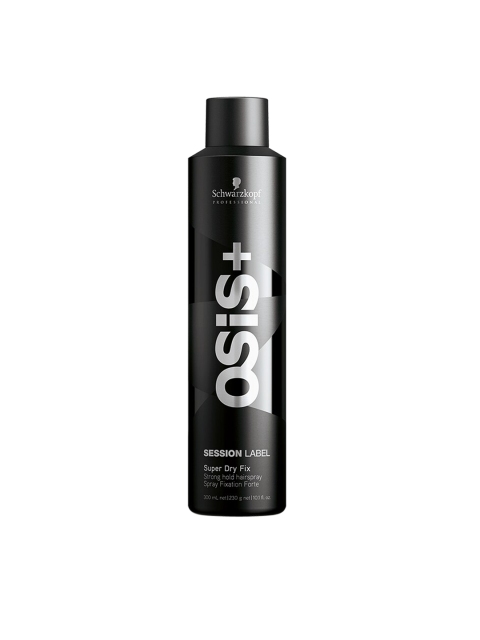 

Schwarzkopf PROFESSIONAL Osis+ Session Label Super Dry Fix Strong Hold Hair Spray 300 ml, Black