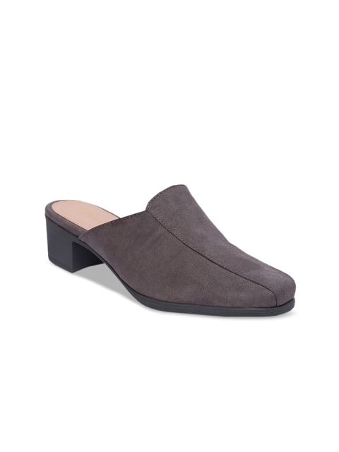 

Inc 5 Women Grey Solid Heeled Mules