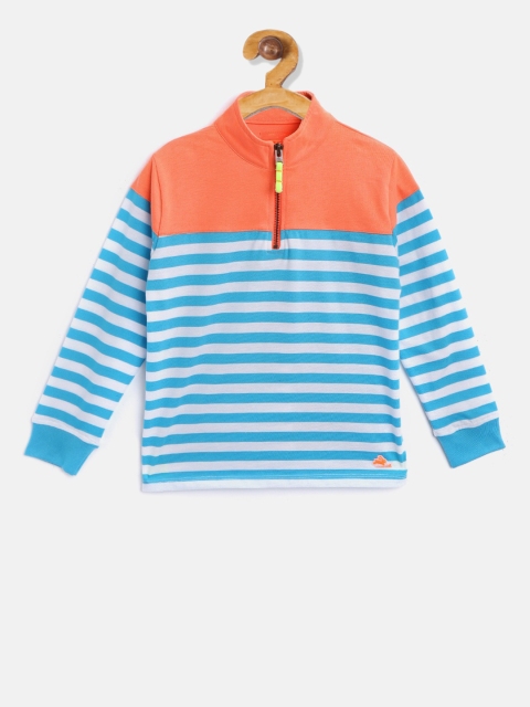 

Cherry Crumble Boys White & Blue Striped Sweatshirt