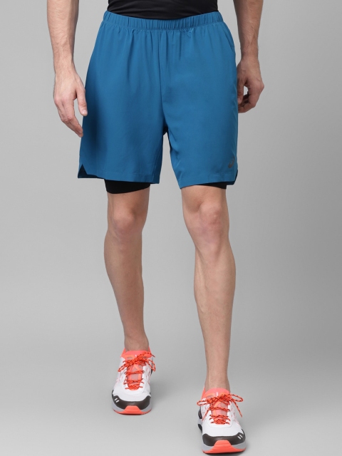 

ASICS Men Blue Solid Regular Fit Sports Shorts