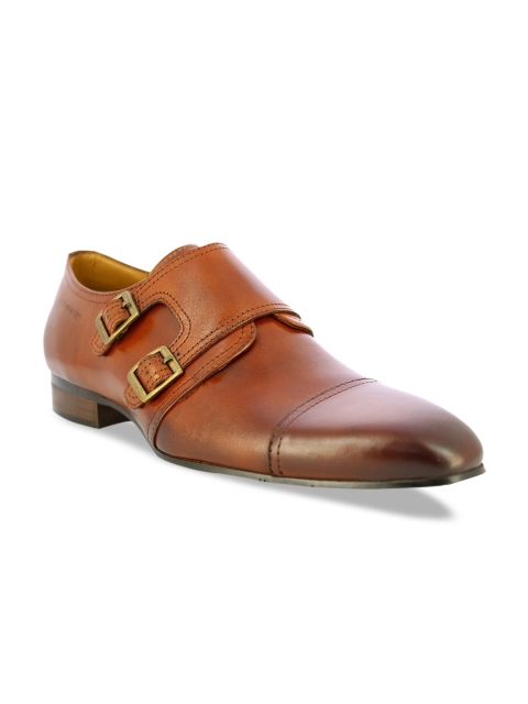 

Alberto Torresi Men Tan Brown Solid Leather Formal Monks