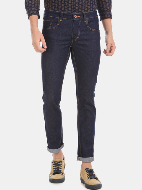 

Newport Men Navy Blue Slim Fit Mid-Rise Clean Look Jeans