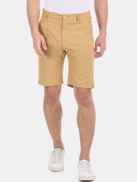 

Ruggers Men Khaki Solid Regular Fit Regular Shorts