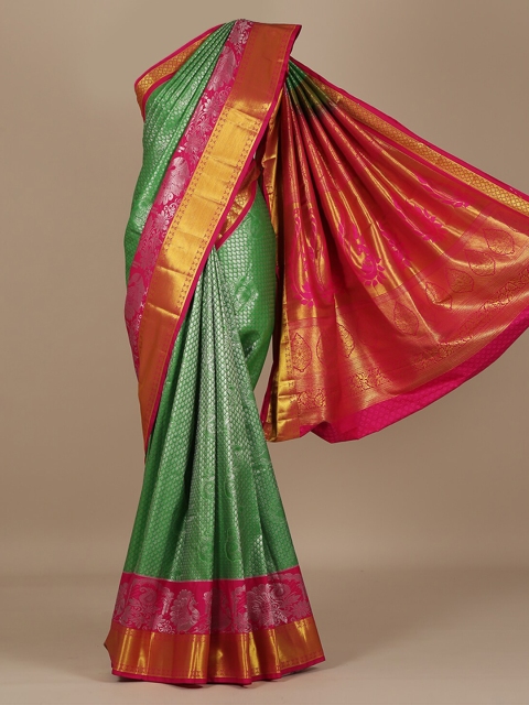 

Pothys Green & Pink Art Silk Woven Design Saree