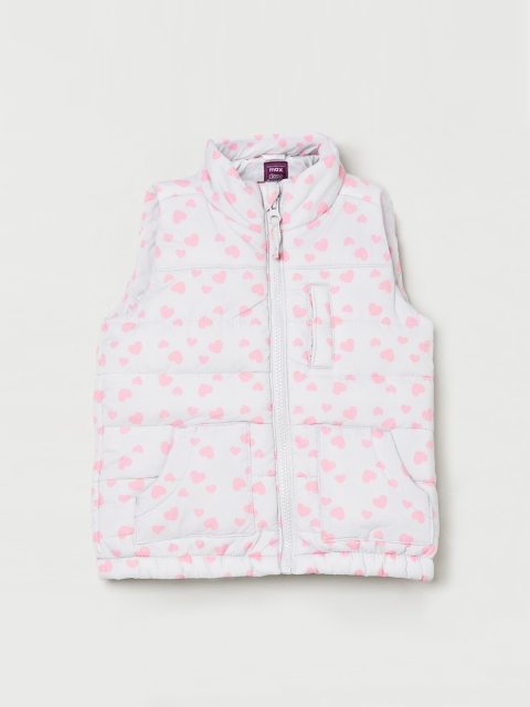 

max Girls Grey Printed Puffer Jacket