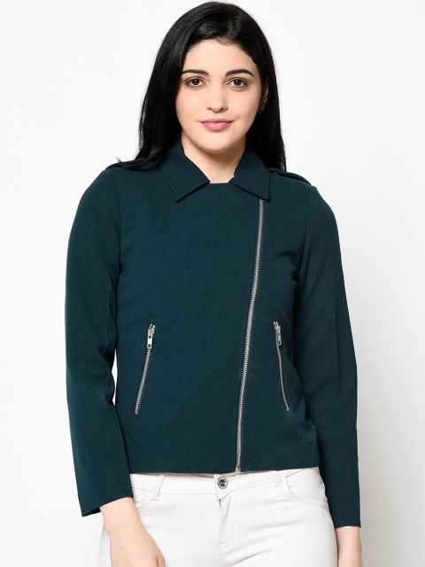 

Trufit Women Green Solid Insulator Tailored Jacket