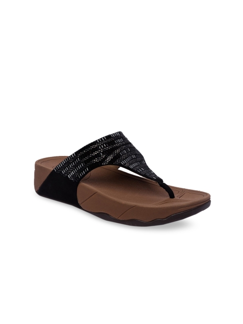 Inc 5 Women Black Embellished Wedges