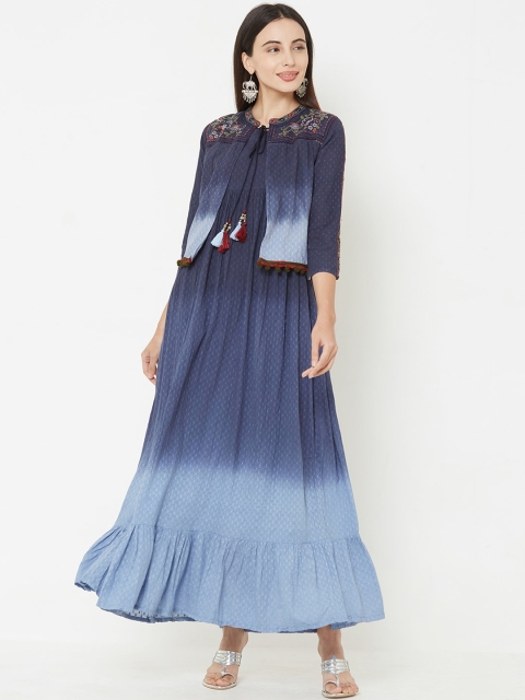 

FASHOR Women Blue Dyed Maxi Dress