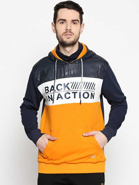 

Ajile by Pantaloons Men Yellow Colourblocked Sweatshirt