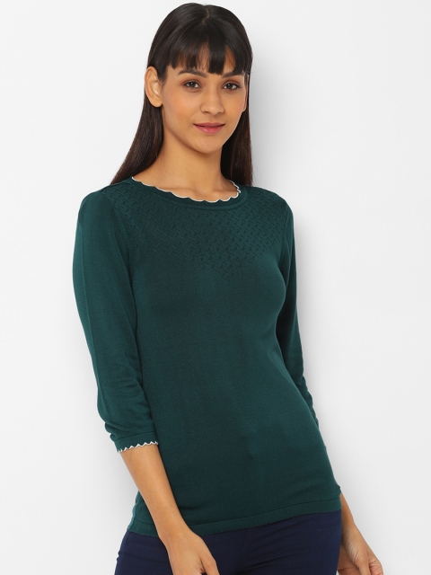

Allen Solly Woman Women Green Self Design Top