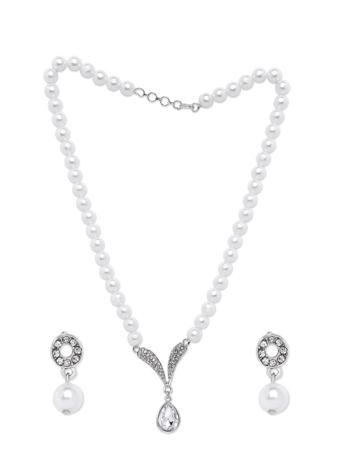 

Mahi White Pearl Design Jewellery Set