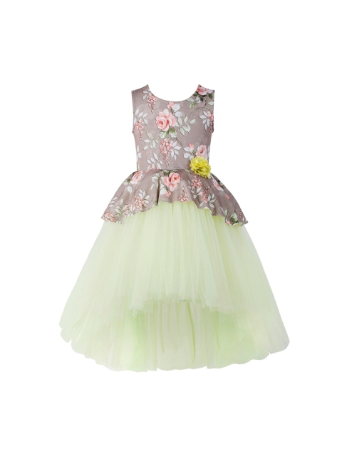 

Toy Balloon kids Girls Yellow Printed Fit and Flare Dress