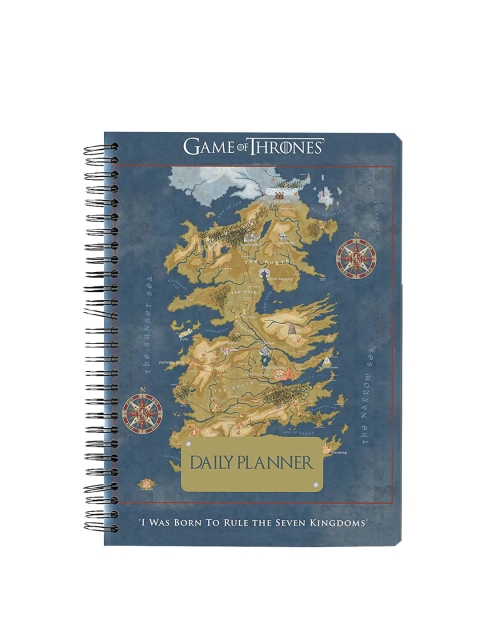 

MC SID RAZZ Multicoloured Game of Thrones TV Show Infographic A5 Spiral Daily Planner Notebook, Multi