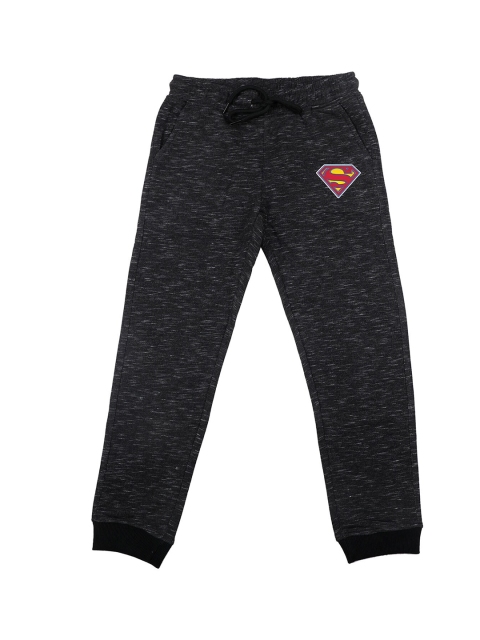 

Superman Boys Black & White Solid Joggers