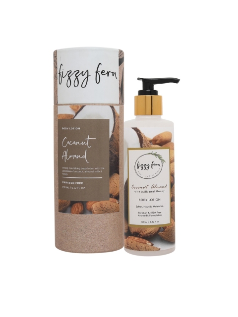 

Fizzy Fern Unisex Coconut Almond Body Lotion With Milk & Honey, White