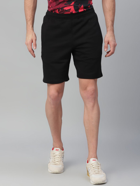 

ASICS Men Black Solid Slim Fit Sports Shorts