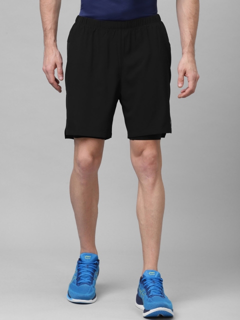 

ASICS Men Black Solid Regular Fit Sports Shorts
