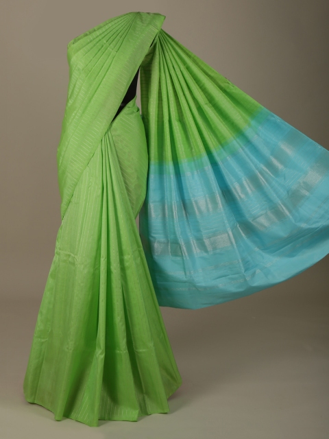 

Pothys Green Striped Pure Silk Saree