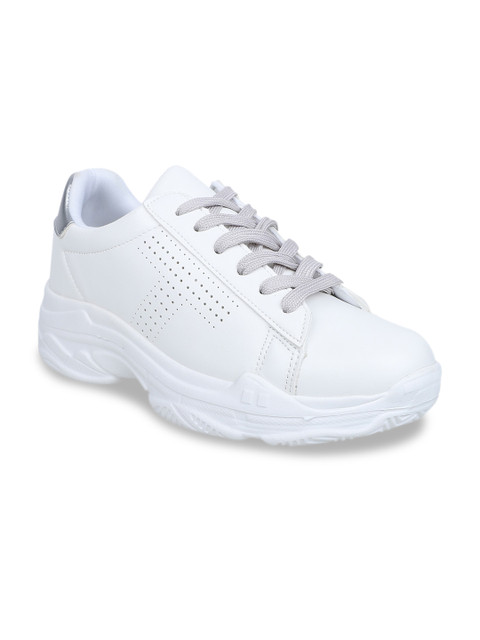 

ELLE Women White Solid Sneakers