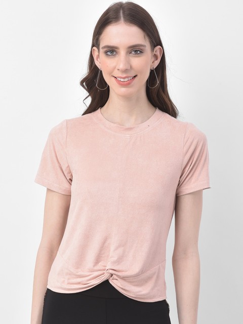

Latin Quarters Women Pink Solid Top