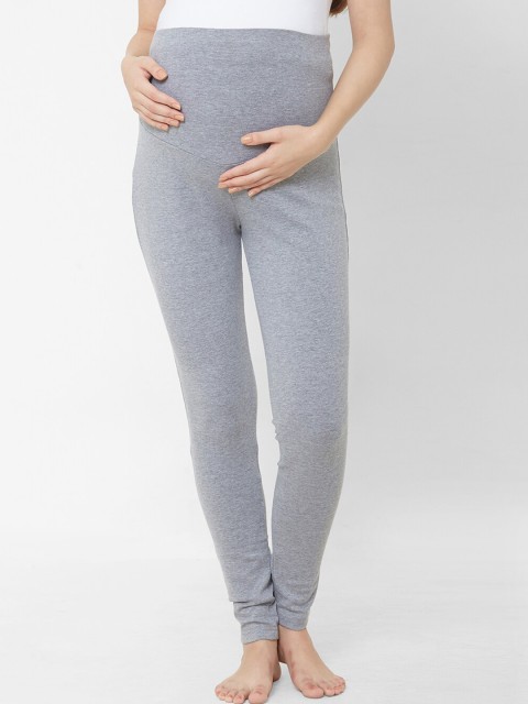 

Sweet Dreams Women Grey Melange Solid Maternity Lounge Pants