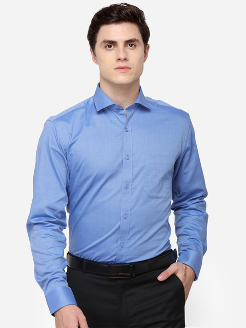 

JADE BLUE Men Blue Regular Fit Solid Formal Shirt