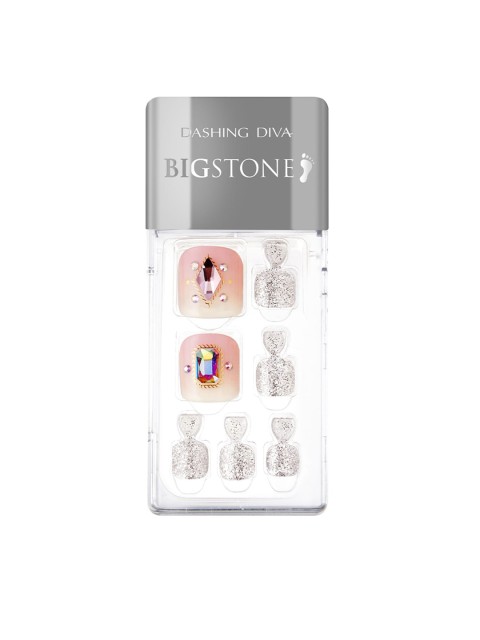 

Dashing Diva Pink & Silver-Toned Adorable Audrey Magicpress Gel Nails