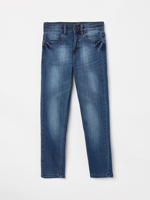 

Bossini Boys Navy Blue Mid-Rise Low Distress Jeans