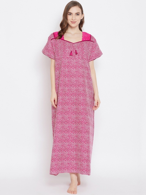 

Clovia Pink Printed Nightdress