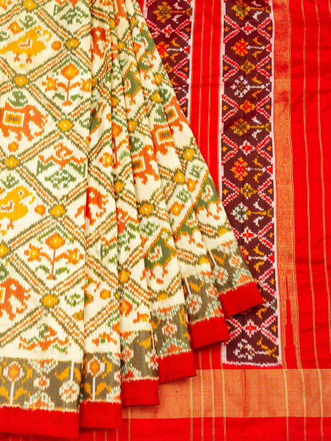 

Vijayalakshmi Silks Multicoloured Pure Silk Printed Patola Saree, Multi