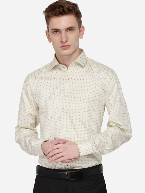 

JADE BLUE Men Yellow & Black Regular Fit Checked Casual Shirt