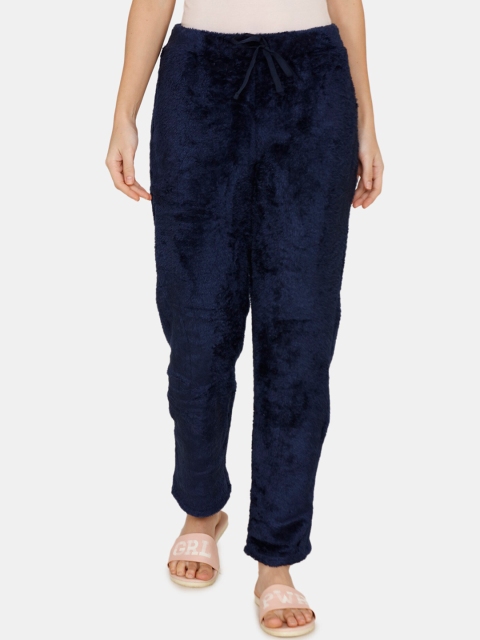 

Zivame Women Navy Blue Solid Lounge Pants