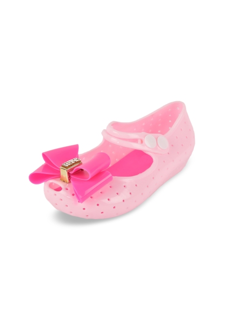 

Yellow Bee Girls Pink Embellished Rubber Ballerinas