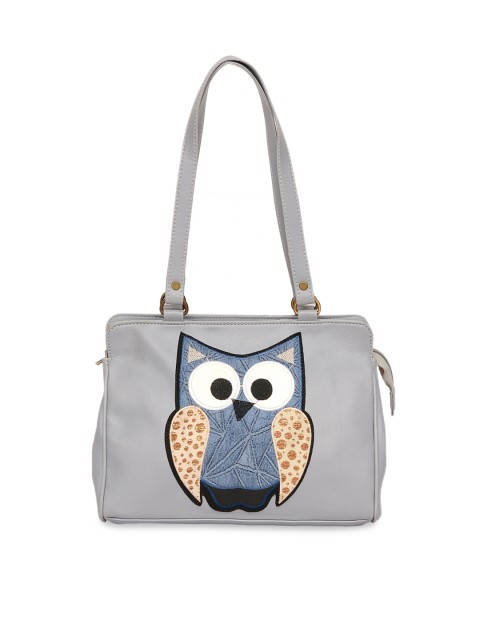 

Pink Potato Grey Textured Shoulder Bag