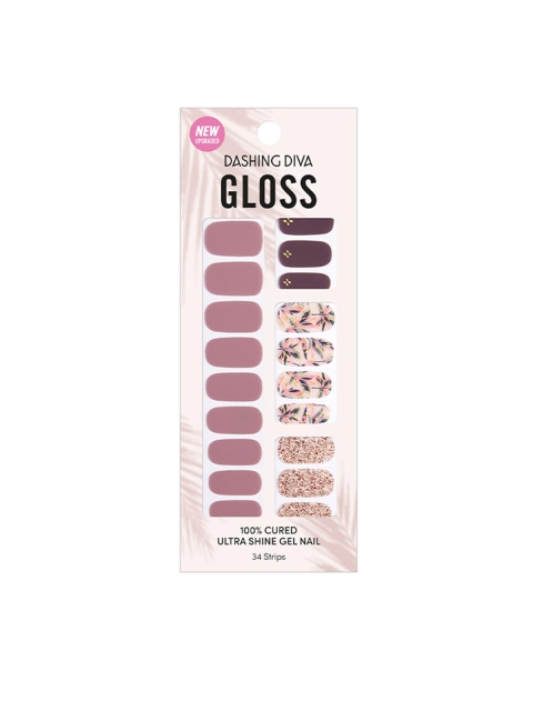 Dashing Diva GLOSS Flower Skirt Gel Artificial Nails, Pink