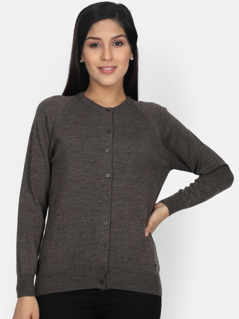 

Monte Carlo Women Grey Solid Cardigan Sweater