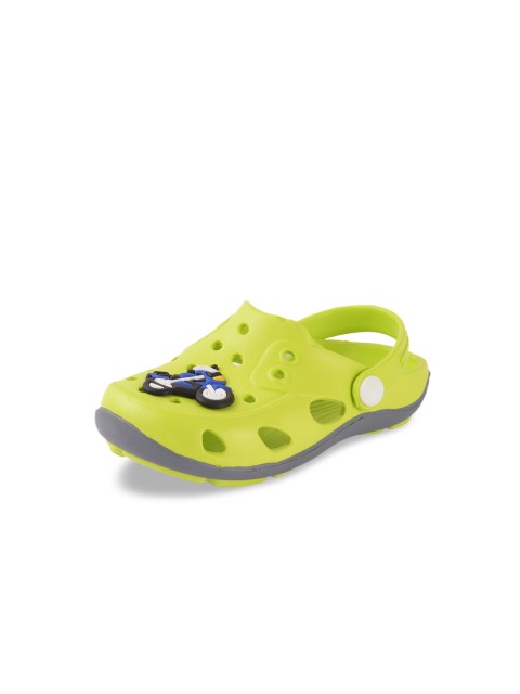 

Yellow Bee Boys Fluorescent Green & Grey Clogs