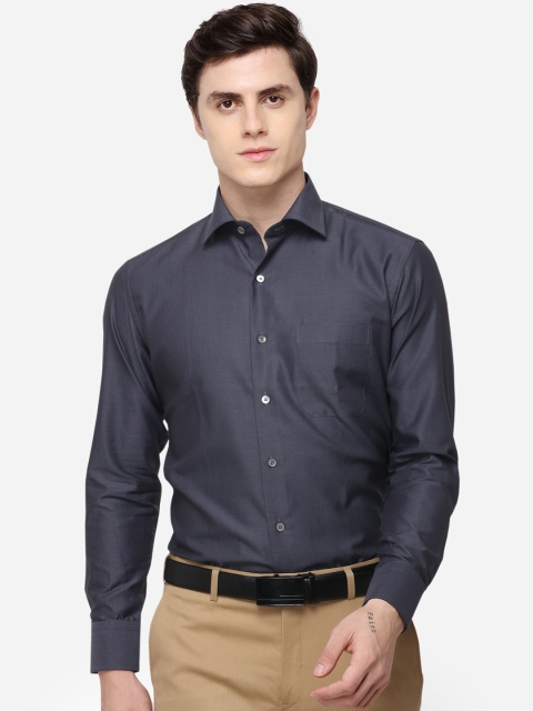 

JADE BLUE Men Grey Slim Fit Solid Formal Shirt