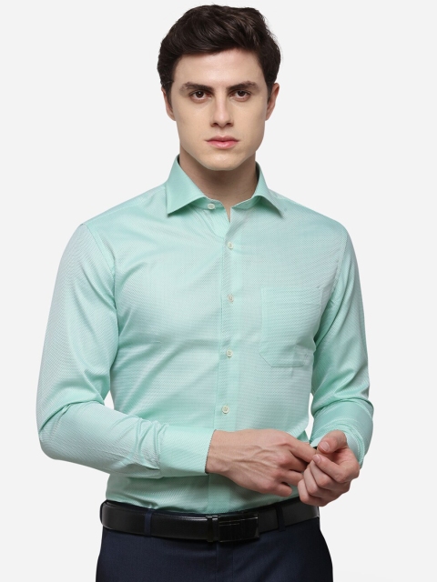 

JADE BLUE Men Green Slim Fit Solid Formal Shirt