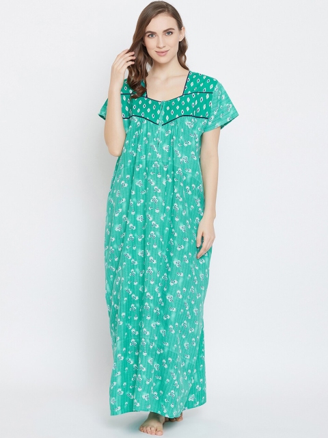 

Clovia Green Printed Nightdress