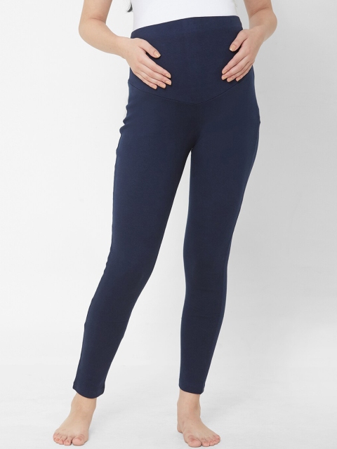 

Sweet Dreams Women Navy Blue Solid Maternity Lounge Pants