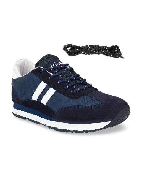 

HIROLAS Men Blue Suede Training or Gym Shoes