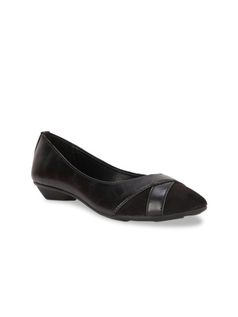 

Bruno Manetti Women Black Solid PU Ballerinas
