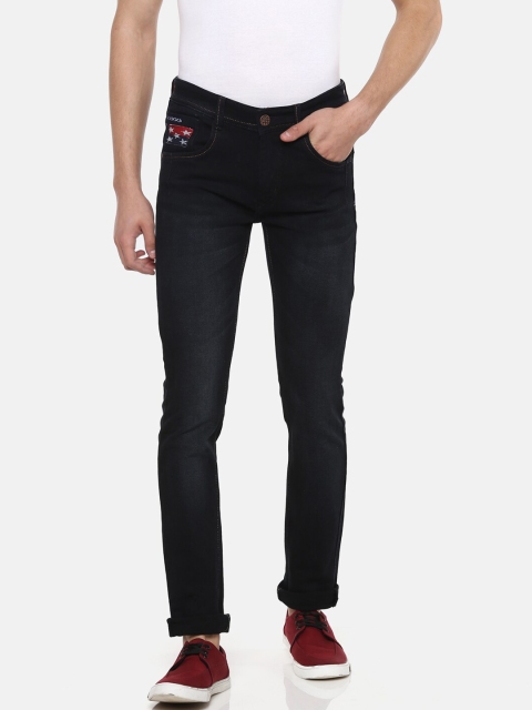

Routeen Men Black Slim Fit Mid-Rise Clean Look Jeans