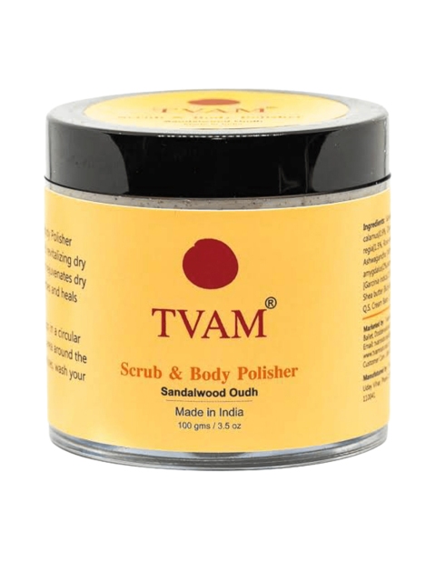 

TVAM Unisex Sandalwood Oudh Scrub & Body Polisher 100 gm, Off white