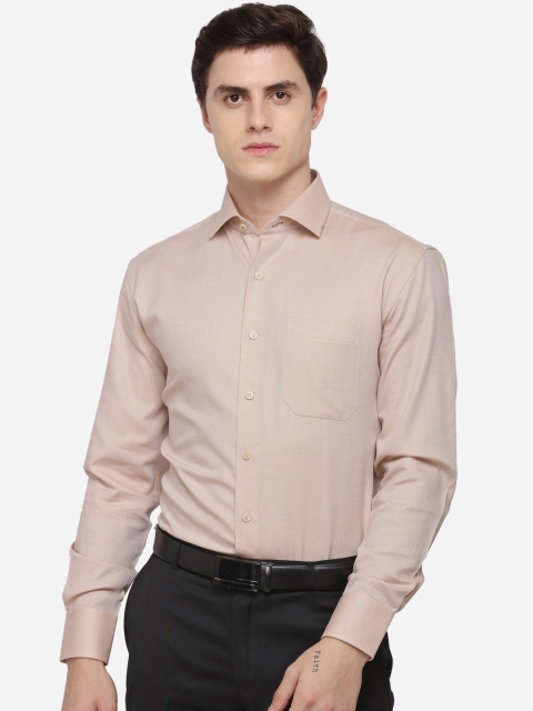 

JADE BLUE Men Beige Regular Fit Solid Casual Shirt