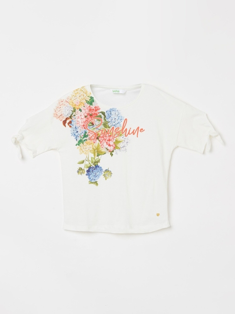 

Bossini Girls White Printed Top