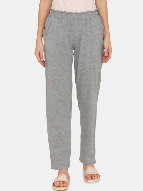 

Zivame Women Grey Melange Solid Lounge Pant