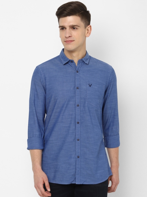 

Solly Jeans Co. Men Blue Regular Fit Solid Casual Shirt