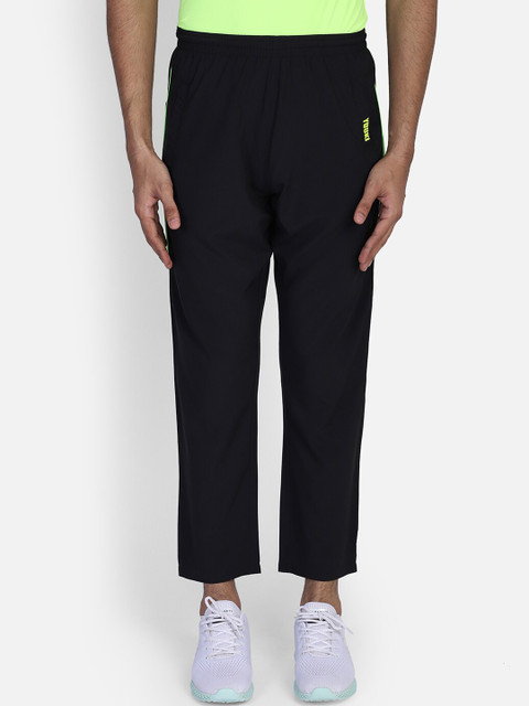 

Yuuki Men Black Solid Straight-Fit Track Pants